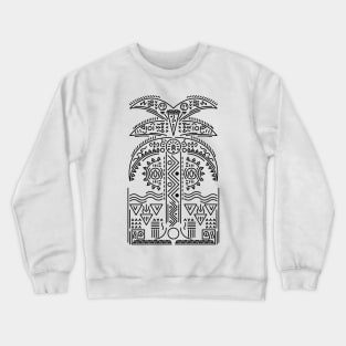 Abstract Palm tree Lines and Shapes Crewneck Sweatshirt